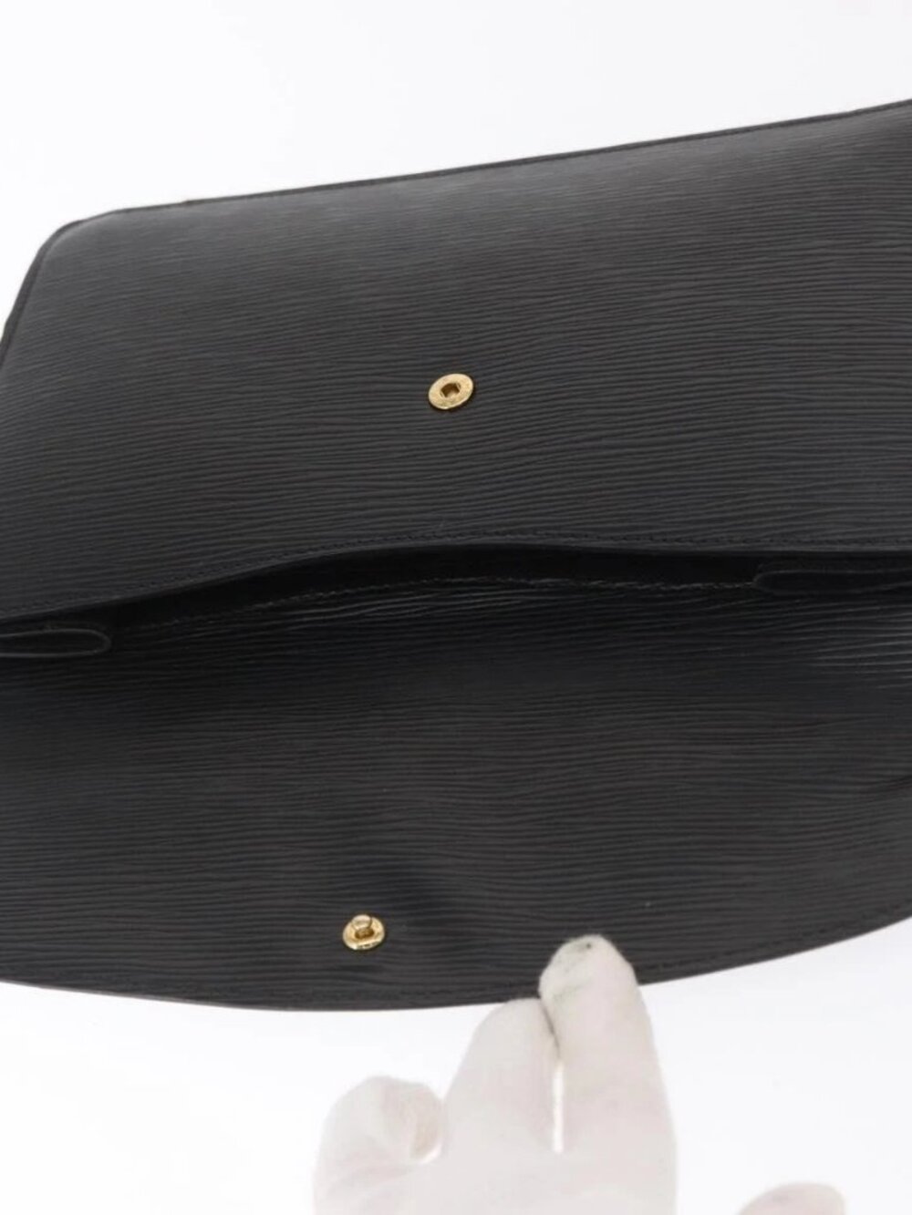 LOUIS VUITTON Epi Montaigne 27 Clutch Bag Black M52652 LV Auth 169888 - Picture 9 of 14